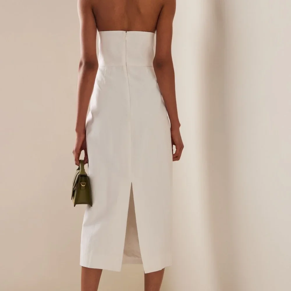 mara hoffman isla strapless midi dress size 2 - Picture 3 of 6